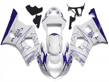 2003-2004 Blanc Corona Style Personnalisé GSXR 1000 Carénage Moto