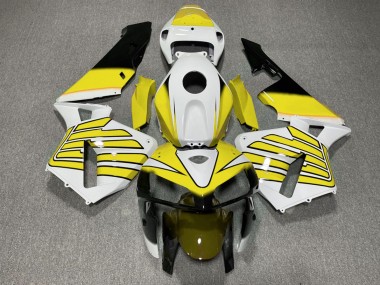 2005-2006 Ailes Jaunes & Blanches CBR600RR Carénage Moto