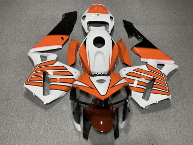 2005-2006 Ailes Orange & Blanches CBR600RR Carénage Moto