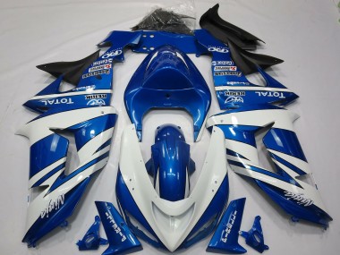 2006-2007 Ninja Bleu Blanc ZX10R Carénage Moto