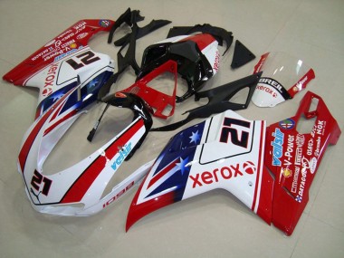 2007-2014 Étoile Xerox Ducati 848 1098 1198 Carénage Moto