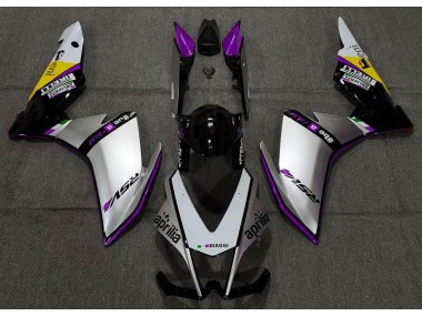 2010-2015 Argent Pirelli & Violet RSV4 1000 Carénage Moto