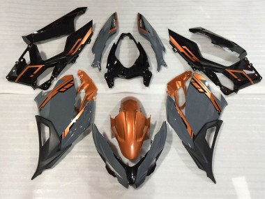 2018-2023 Nardo Gris & Orange Ninja 400 Carénage Moto